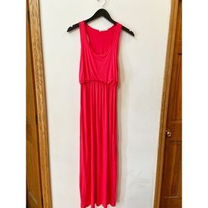 Red Knit Maxi Dress
